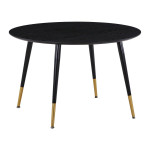 paris prix Table à Manger Ronde "Dipp" 115cm Noir & Or