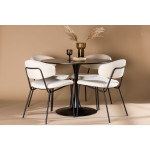 Paris Prix Table à Manger Ronde "Glade" 100cm Noir