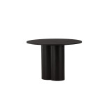 Paris Prix Table à Manger Ronde "Olivia" 110cm Noir