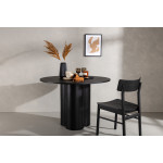Paris Prix Table à Manger Ronde "Olivia" 110cm Noir