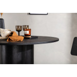 Paris Prix Table à Manger Ronde "Olivia" 110cm Noir
