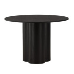 paris prix Table à Manger Ronde "Olivia" 110cm Noir