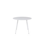 Paris Prix Table à Manger Ronde "Plaza" 100cm Blanc