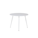 Paris Prix Table à Manger Ronde "Plaza" 100cm Blanc