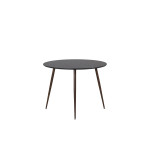 Paris Prix Table à Manger Ronde "Plaza" 100cm Noir