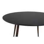 Paris Prix Table à Manger Ronde "Plaza" 100cm Noir