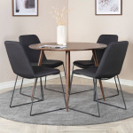 Paris Prix Table à Manger Ronde "Plaza" 100cm Noyer