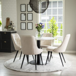 Paris Prix Table à Manger Ronde "Razzia" 106cm Blanc