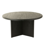 Paris Prix Table à Manger Ronde "Teck" 150cm Noir