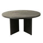 Paris Prix Table à Manger Ronde "Teck" 150cm Noir