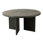 paris prix Table à Manger Ronde "Teck" 150cm Noir
