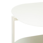 Paris Prix Table Basse 2 Niveaux "Haja" 100cm Blanc