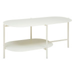 paris prix Table Basse 2 Niveaux "Haja" 100cm Blanc
