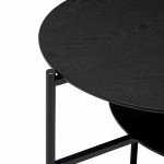 Paris Prix Table Basse 2 Niveaux "Kemi" 118cm Noir