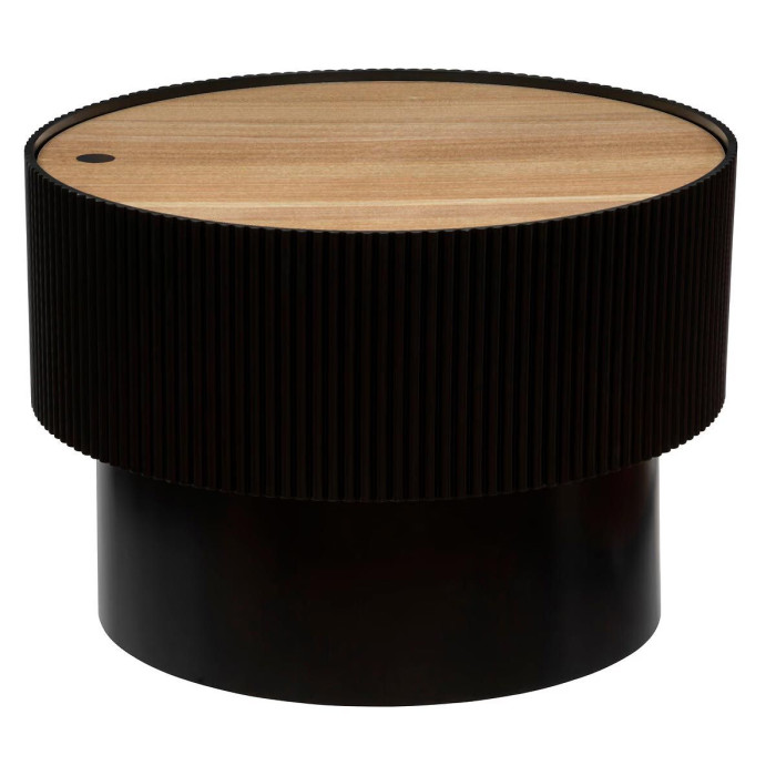 Paris Prix Table Basse Avec Coffre "Enola" 55cm Noir