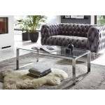Paris Prix Table Basse Design "Hytin" 120cm Argent