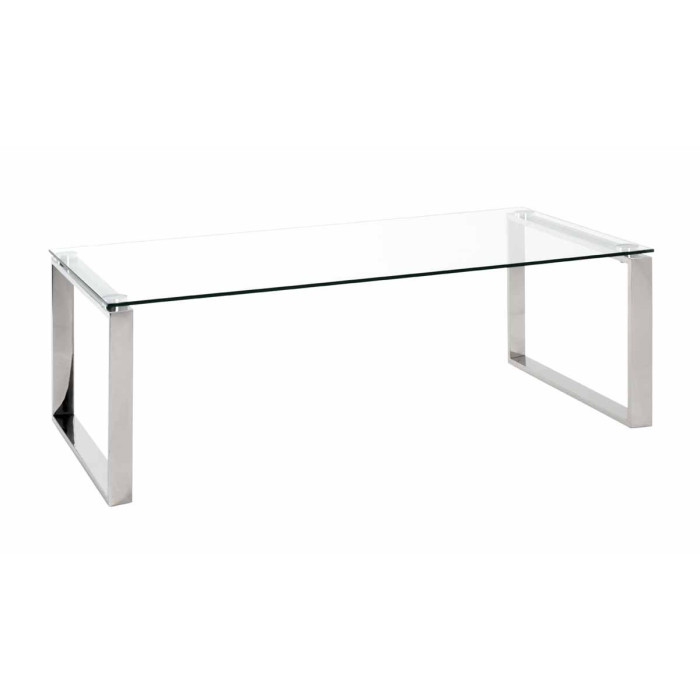 Paris Prix Table Basse Design "Hytin" 120cm Argent