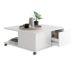 paris prix Table Basse Design "Volgan" 70cm Blanc