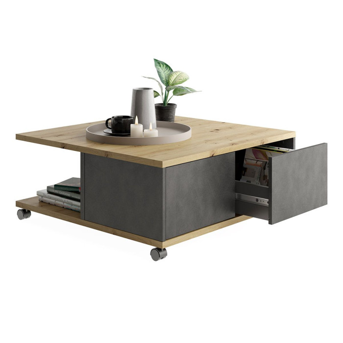 Paris Prix Table Basse Design "Volgan" 70cm Chêne