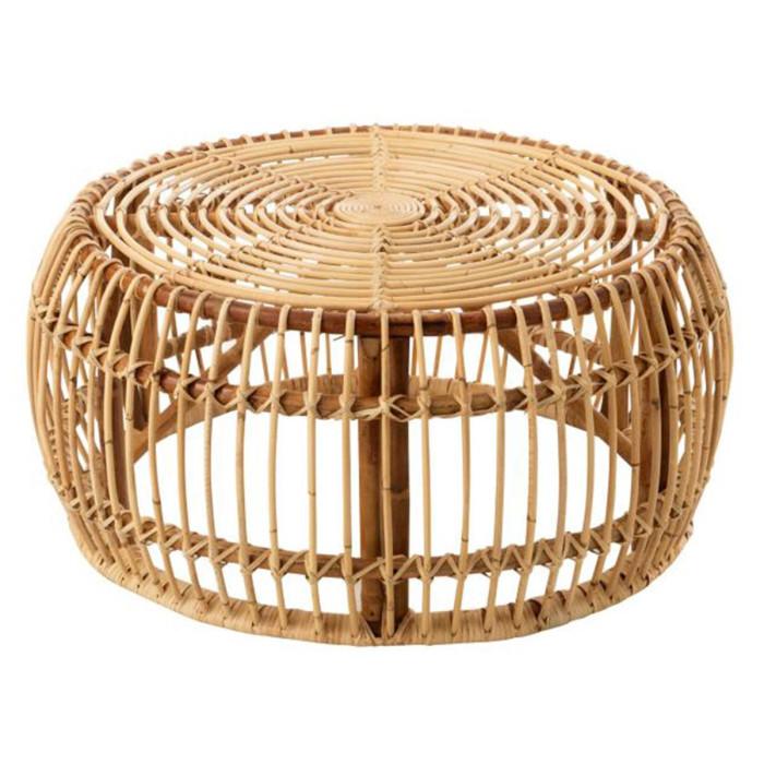 Paris Prix Table Basse En Rotin "Ana" 85cm Naturel