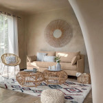 Paris Prix Table Basse En Rotin "Neta" 73cm Naturel