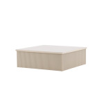 Paris Prix Table Basse Nervurée "Lenox" 90cm Beige