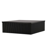 Paris Prix Table Basse Nervurée "Lenox" 90cm Noir
