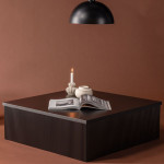Paris Prix Table Basse Nervurée "Lenox" 90cm Noir