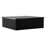 paris prix Table Basse Nervurée "Lenox" 90cm Noir