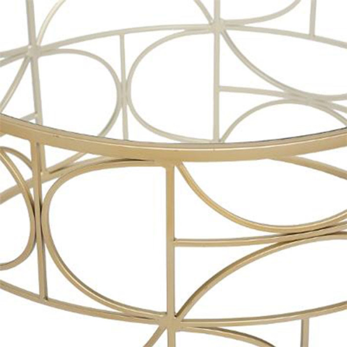 Paris Prix Table Basse Ronde Design "Suite" 71cm Or