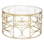 paris prix Table Basse Ronde Design "Suite" 71cm Or