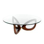 paris prix Table Basse Ronde "Vuja" 120cm Naturel