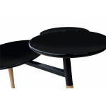 Paris Prix Table D'Appoint Design "Butler" 86cm Noir