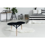 Paris Prix Table D'Appoint Design "Butler" 86cm Noir