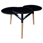 paris prix Table d'Appoint Design "Butler" 86cm Noir