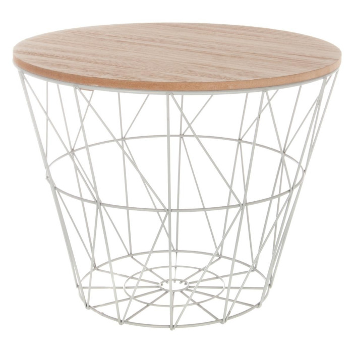 Paris Prix Table D'Appoint Design "Kumi" 30cm Gris
