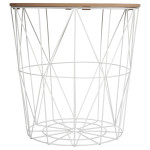 Paris Prix Table D'Appoint Design "Kumi" 41cm Blanc
