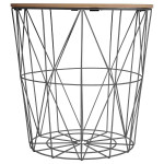 Paris Prix Table D'Appoint Design "Kumi" 41cm Noir
