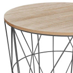 Paris Prix Table D'Appoint Design "Kumi" 41cm Noir