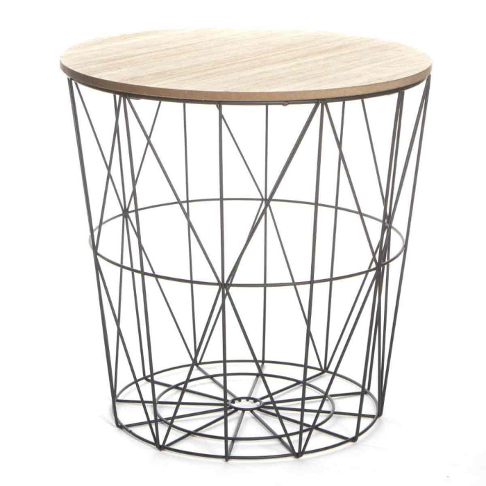 Paris Prix Table D'Appoint Design "Kumi" 41cm Noir