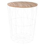 paris prix Table d'Appoint Design "Kumi" 57cm Blanc