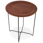 Paris Prix Table D'Appoint Design "Kwiko" 46cm Noyer