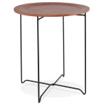 paris prix Table d'Appoint Design "Kwiko" 46cm Noyer