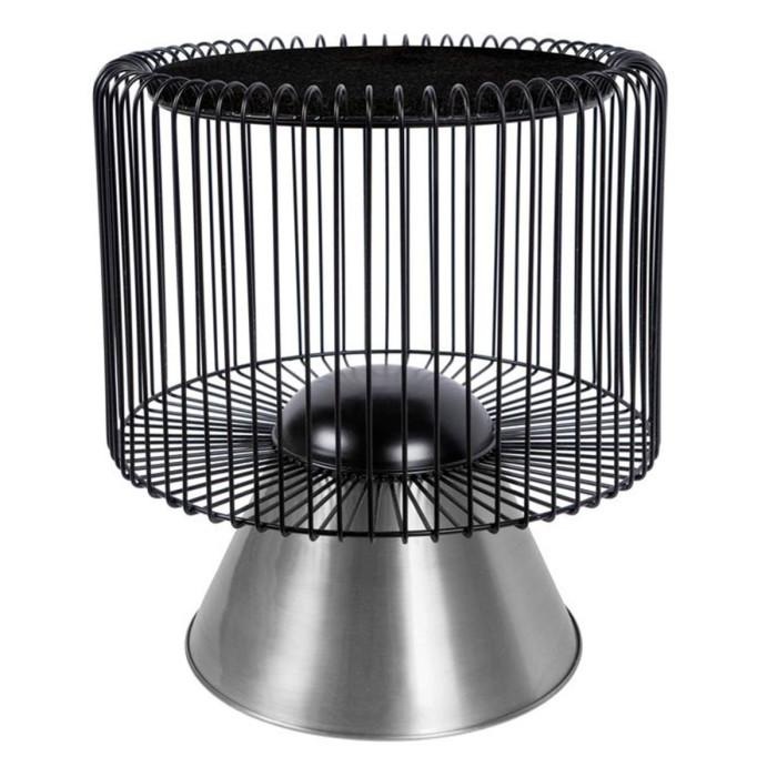 Paris Prix Table D'Appoint Design "Malibu" 56cm Noir