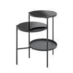 paris prix Table d'Appoint Design "Trio" 71cm Noir