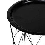 Paris Prix Table D'Appoint En Métal "Kumi" 40cm Noir