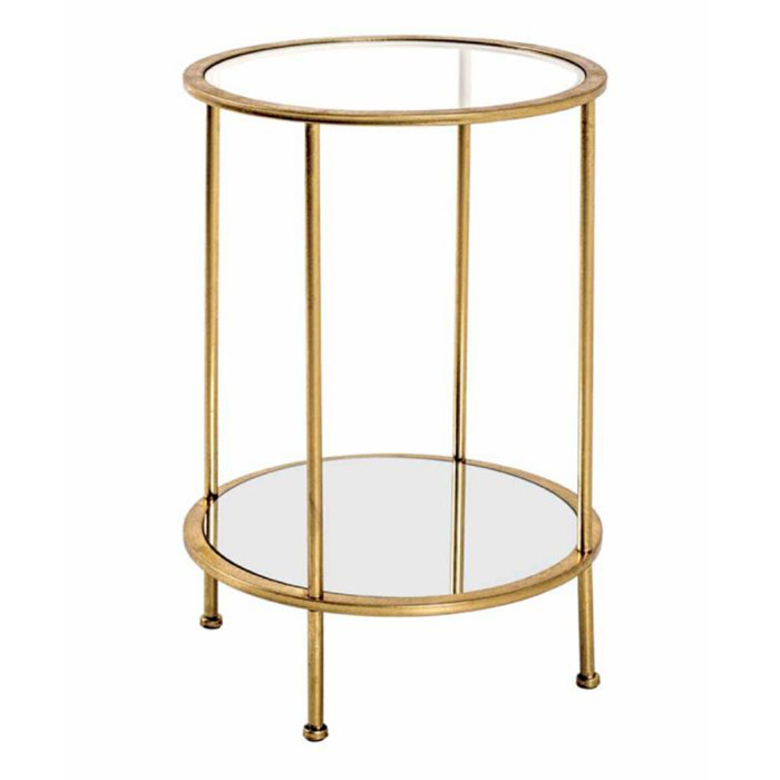 Paris Prix Table D'Appoint En Verre "Alizée" 55cm Or
