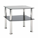 paris prix Table d'Appoint en Verre "Gaïa" 45cm Noir