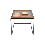 Paris Prix Table D'Appoint "Famosa" 40cm Café & Crème