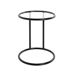 Paris Prix Table D'Appoint Verre "Blaise" 55cm Noir